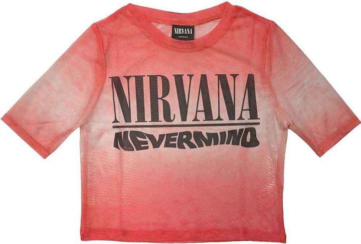 Nirvana Nevermind Wavy Logo Crop Top (Girlie)