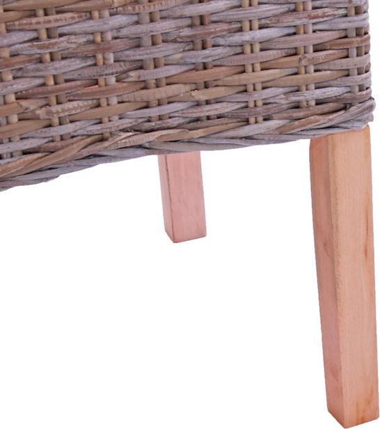 Produktbild Swisshandel24 6x Esszimmerstuhl Korbstuhl Stuhl M44, Kubu-Rattan ohne Sitzkissen