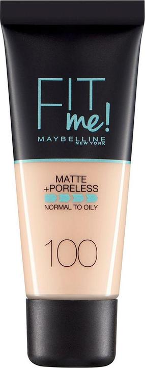 Image du produit Maybelline New York Fit Me Fond de teint mat et sans pores 100 Warm Ivory 30ml (Ivoire chaud)