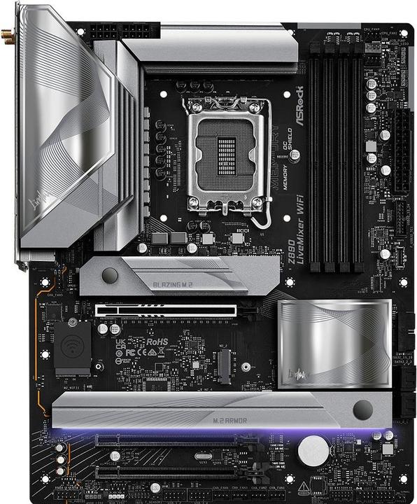 Produktbild AsRock Z890 LiveMixer WiFi Intel DDR5 S1851 (LGA 1851, Intel Z890, ATX)
