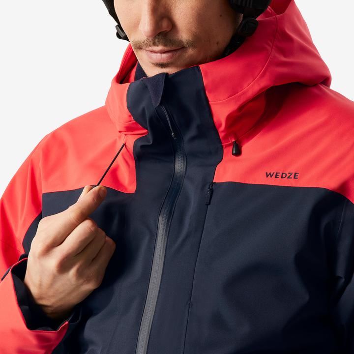 Produktbild Wedze Skijacke Herren warm und wasserdicht - 500 marineblau/rot (S)