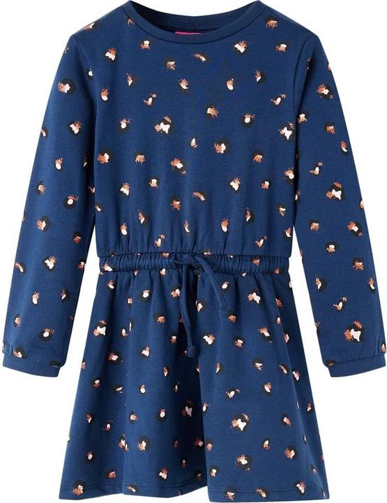 VidaXL Kinderkleid mit Langen Ärmeln Marineblau 140,Material: 95 (140)