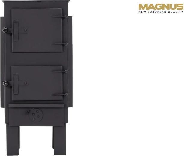Image du produit Markone Magnus Poêle à bois avec briques réfractaires GT9 noir Four pour atelier