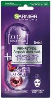Actual product image Garnier Pro-Retinol Ampoule Sheet Mask Smoothing Ampoule In Mask On Fabric With Pro-Retinol 19G
