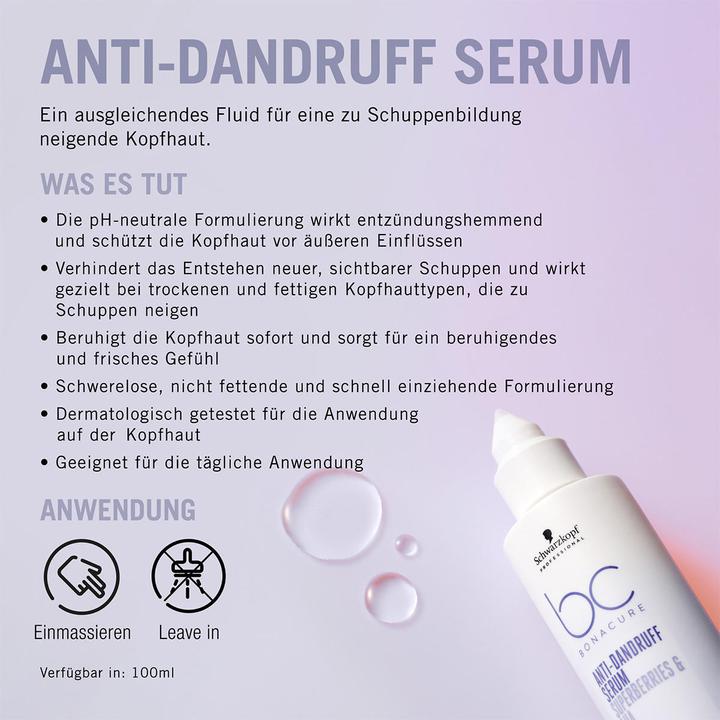 Actual product image Schwarzkopf BC Scalp Care - Anti-Dandruff Serum (100 ml)