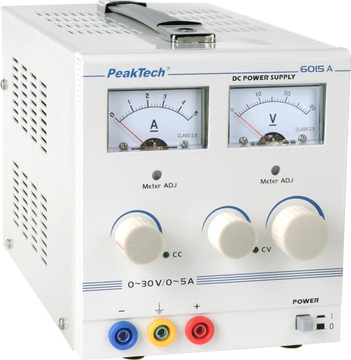 Peaktech Alimentation de laboratoire 1 Kan....30 VDC VDC 5 A (6015 A)