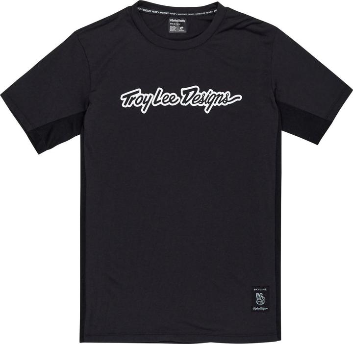Troy Lee Designs Skyline SS Ride Tee, Signature, black, L (L)