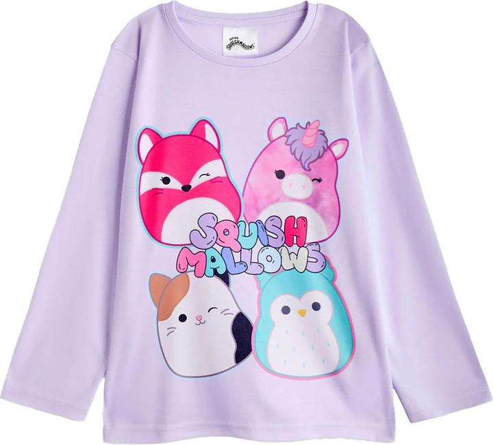 Actual product image Squishmallows Girls Characters Long-Sleeved Long Pyjama Set (Pack of 2) (128)