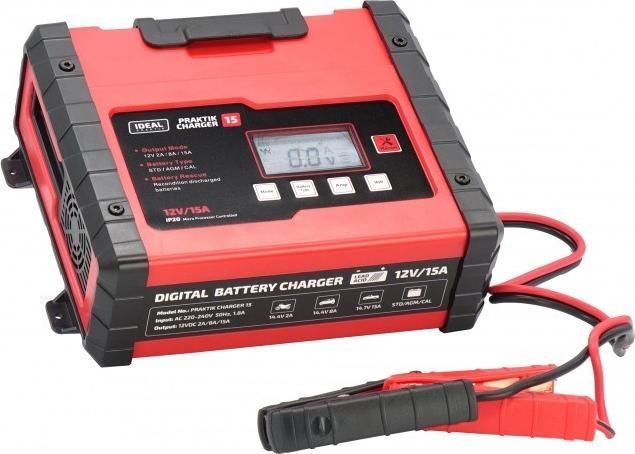 Actual product image Ideal Lead acid battery charger, gel, AGM, EFB and MF batteries 2/8/15A 12V Volt power supply 230V (12V, 15 A)