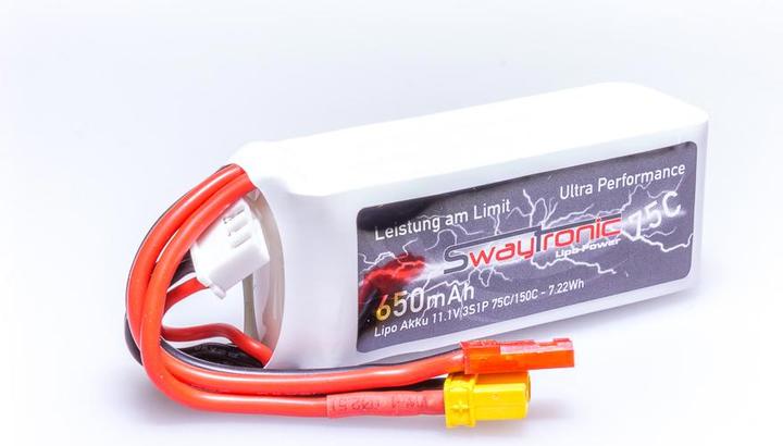 Actual product image Swaytronic Sway-FPV LiPo 3S 11.1V 650mAh 75C/15C XT30 / JST (11.10 V, 650 mAh)