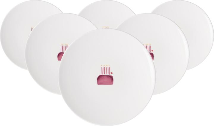 Produktbild Villeroy & Boch With Love Frühstücksteller Happy Birthday (6 x, 21.20 cm)