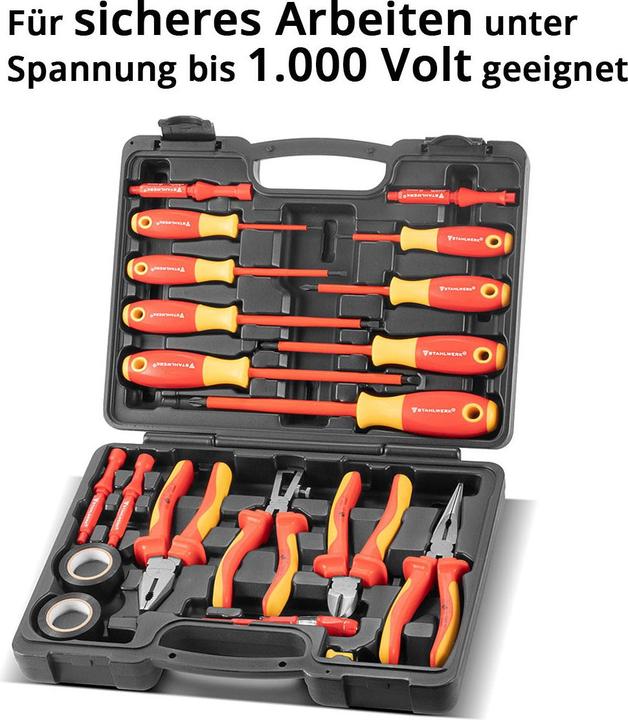 Image du produit Stahlwerk Jeu de tournevis et pinces VSZ-20 ST 20 pièces VDE 1000V isolé
