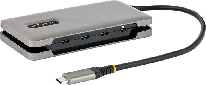 Image du produit StarTech com HB31CM4CPD3, Avec fil, USB 3.2 Gen 2 (3.1 Gen 2) Type-C, 100 W, Gris, 10 Gbit/s, Plasti (USB-A, 4 Ports)