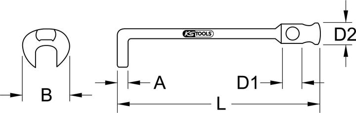 Produktbild KS Tools Klauenschlüssel (13 mm)