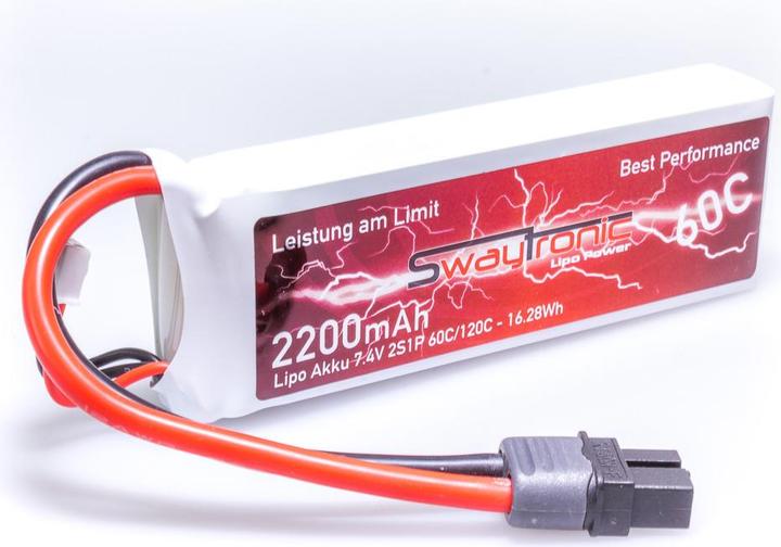 Immagine prodotto Swaytronic 2S 7.4V 2200mAh 60C/120C XT60 (7.40 V, 2200 mAh)