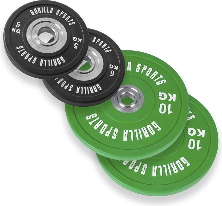 Produktbild Gorilla Sports Bumper Plates (2 x 5 kg, 2 x 10 kg)