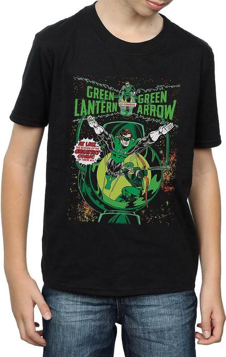 Jungen Green Lantern & Green Arrow Comic Cover TShirt aus Baumwolle