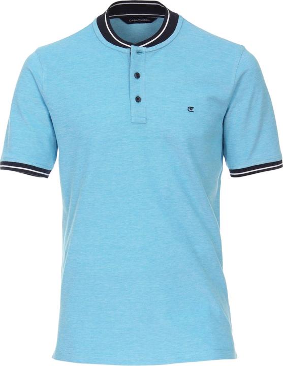Casa Moda Poloshirt Polo Kurzarmshirt mit College-Kragen und Kontraststreifen (M)