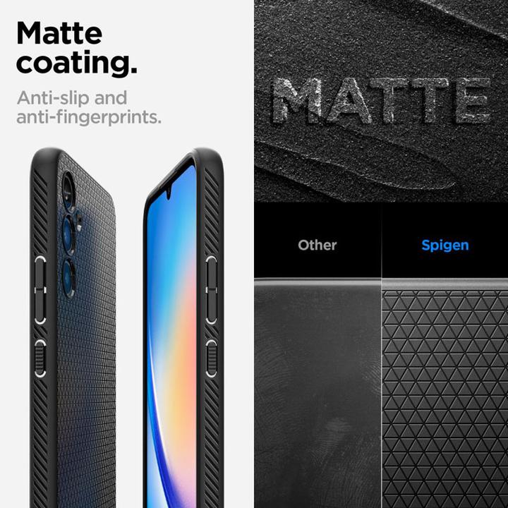 Actual product image Spigen Liquid Air Case for A346B Samsung Galaxy A34 - matt black (Samsung Galaxy A34 5G)
