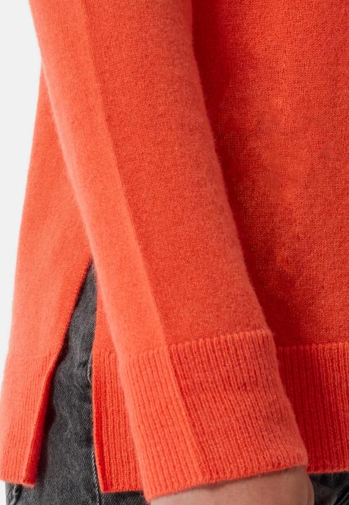 Actual product image Cash-Mere Kaschmir V-Ausschnitt Pullover mit Seitenschlitzen (L)