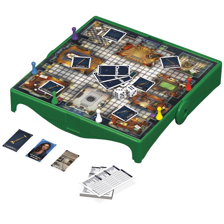 Actual product image Hasbro Cluedo Compact, portable game for 3-6 players, travelling game for children, fun anywhere (Italian)