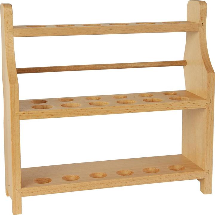 Produktbild Casativo Reagenzglasständer aus Buchenholz für 12 Gläser, 21 x 8 x 20 cm (Diverse Gewürze)