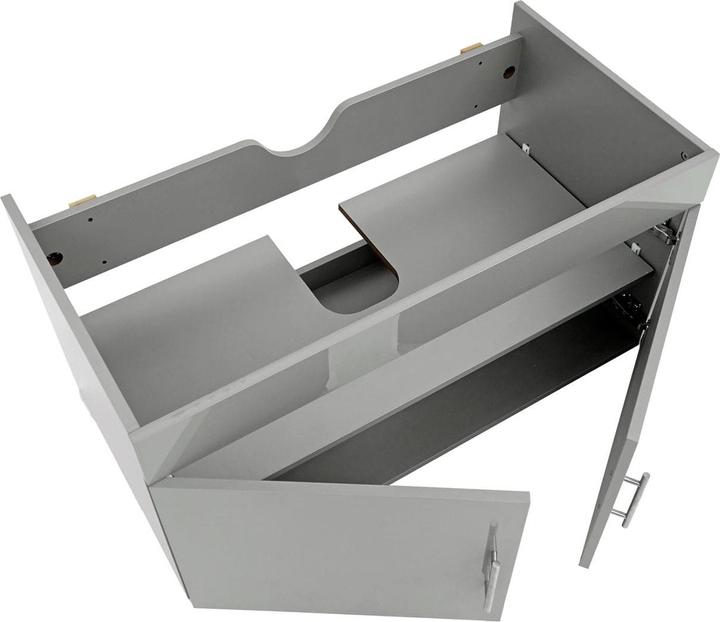 Immagine prodotto Mendler Base lavabo, lavabo vanity unit Base lavabo arredo bagno, grigio lucido 90cm (90 x 46 x 48 cm)