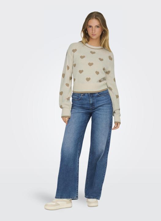 Produktbild JdY Knit Fit Rundhals Gerippte Ärmelbündchen Pullover Strickpullover (L)