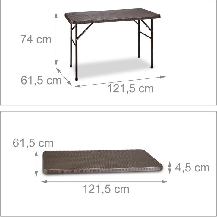 Image du produit Relaxdays Tables de jardin (121.50 cm)