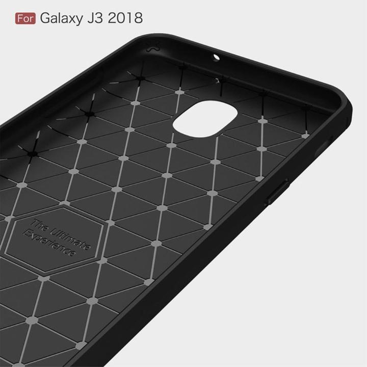 Produktbild König Design Handyhülle für Samsung Galaxy J3 (2018) Schutzcase Backcover Bumper Etui Schwarz (Samsung Galaxy J3 (2018))