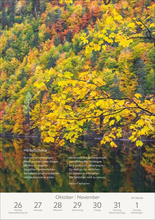 Produktbild Harenberg Literaturkalender Natur Wochen-Kulturkalender 2026 (Harter Einband, Deutsch)