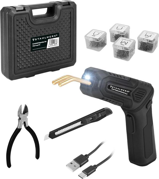 Stahlwerk Kit de réparation plastique Soudeuse plastique Agrafeuse à chaud Smart Repair