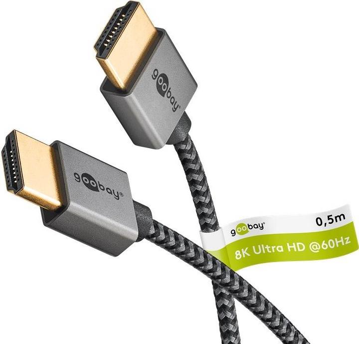 Produktbild Goobay Slim Ultra High-Speed HDMI-Kabel (0.50 m, HDMI)