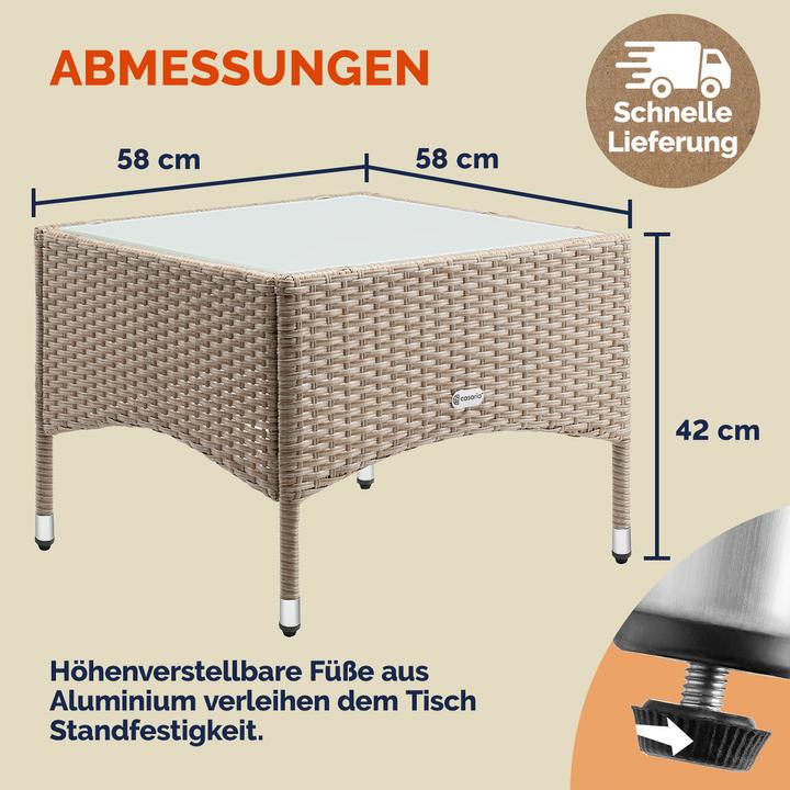 Immagine prodotto Casaria Tavolo per Giardino in Rattan
