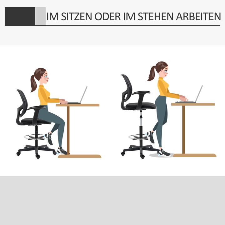 Produktbild Vinsetto Bürostuhl mit Fussring