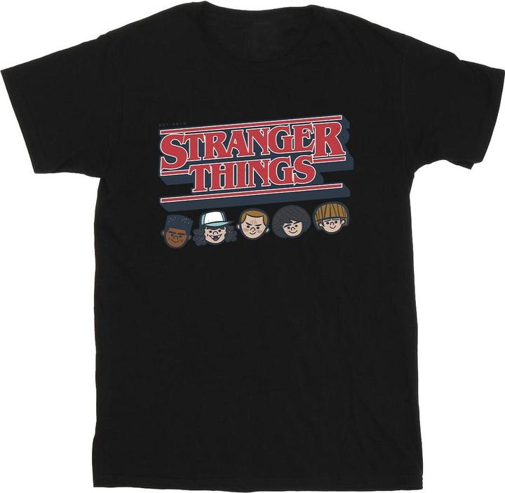 Netflix Stranger Things Caricature Logo TShirt Mädchen