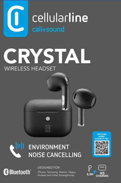 Actual product image Cellularline Crystal (ANC, 3.50 h, Wireless)