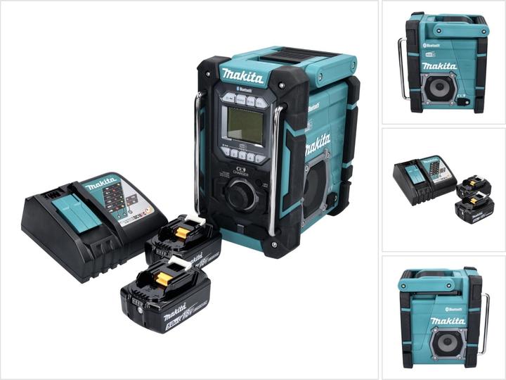 Produktbild Makita DMR 301 RT Akku Baustellenradio 12 V max. - 18 V DAB / DAB+ / Bluetooth + 2x Akku 5,0 Ah + La (AM, FM, DAB+, DAB, Bluetooth)
