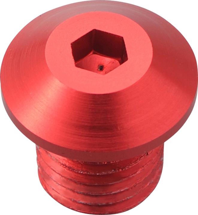 Daytona Schraubenkappe CNC-Aluminium rot eloxiert F. Spiegel Gewinde M10 X P1.25 Rechtsgewinde