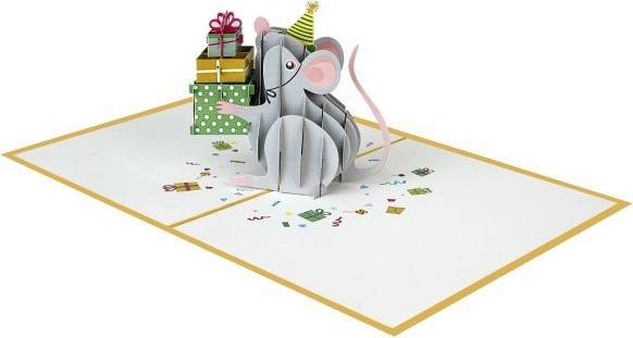 Actual product image MU Classic 3D Pop-Up Geburtstags Glückwunschkarte - Maus (1 pcs.)