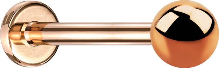 Star Piercing Micro Labret rosegold mit Kugel (ohne Messing, Titan G23)