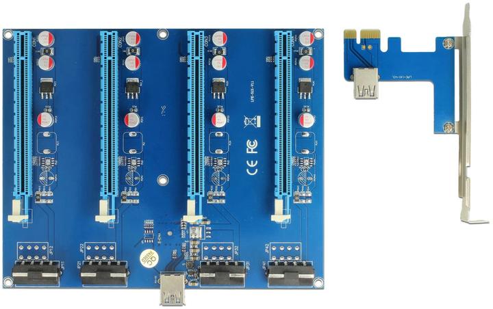Image du produit Delock Carte PCI-Express riser, x1 à 4x x16