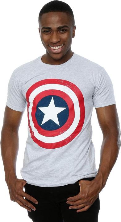 Produktbild Captain America Distressed Schild TShirt (L)