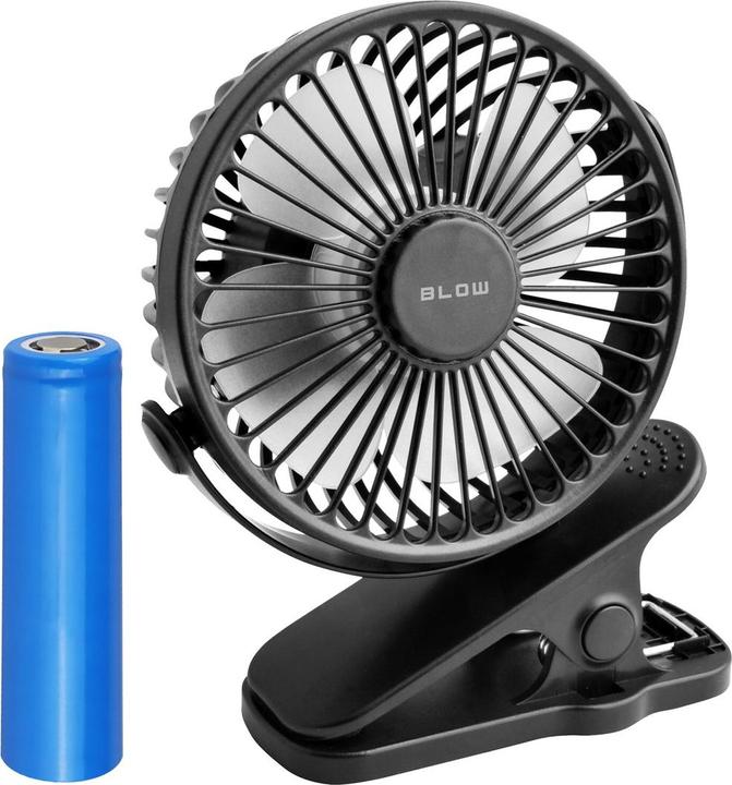 Produktbild Blow Tischventilator mit Clip 10 cm USB + Akku schwarz