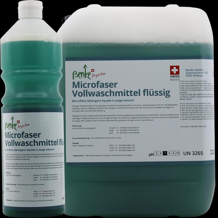 Produktbild Benke Vollwaschmittel Profi für Microfaser - 5 Liter (200 Waschgänge, Flüssigwaschmittel)
