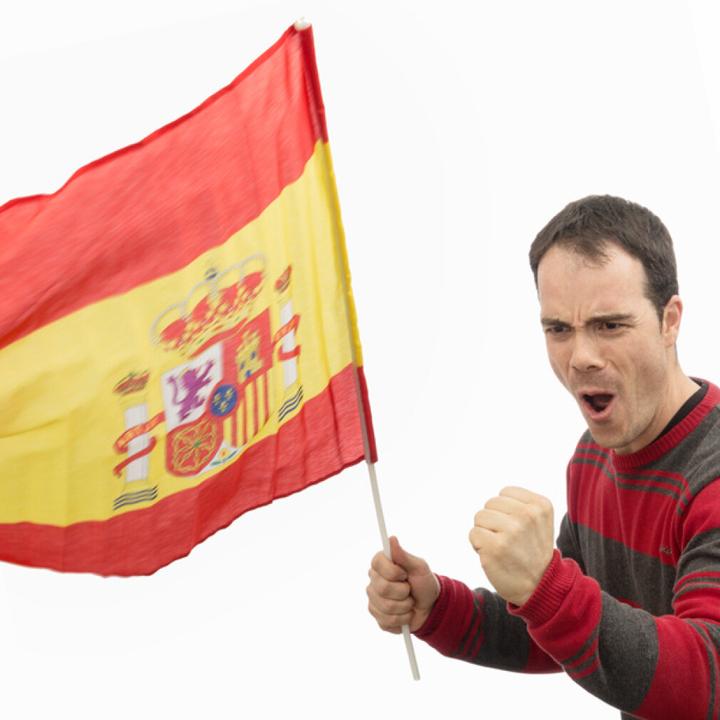 Produktbild BigBuy Spanische Flagge mit Mast 60 x 90 cm