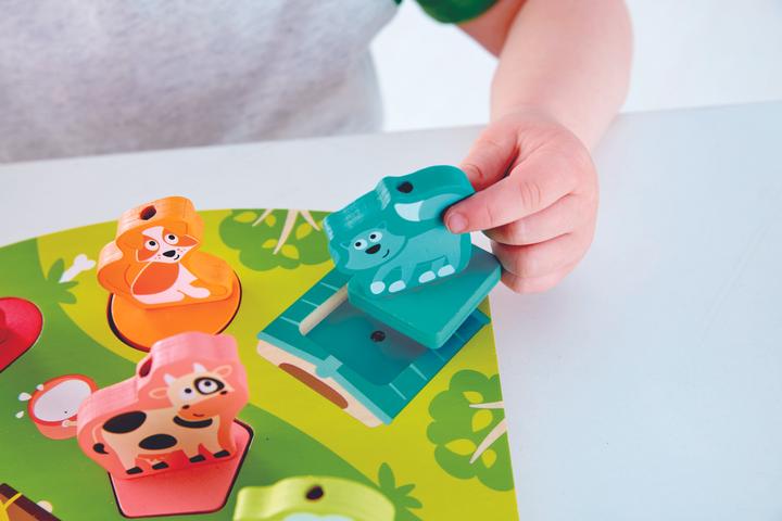 Actual product image Hape Farm noise puzzle (6 pieces)