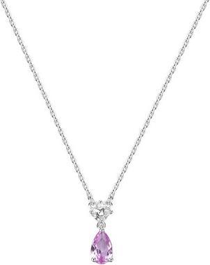 Brosway Charming Vibrant Pink Fancy Silver Necklace Fvp111