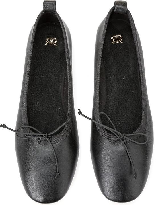 Actual product image La Redoute Collections Leather ballerinas with bow (40)
