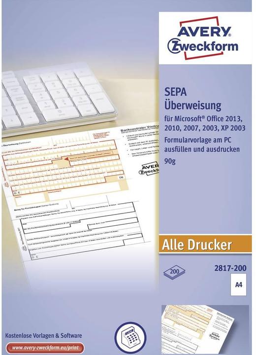 Image du produit Avery Virement/titre de paiement (200 x)